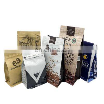 Fresh Ground Roast kraft paper resealable tea and coffee pack bag customized shenzhen print 32oz coffee zipper doypack