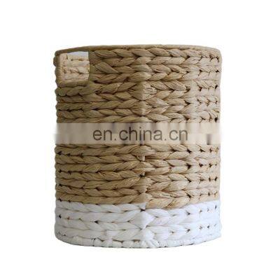 wholesale grand craft straw wicker rattan hamper basket bag set with handles