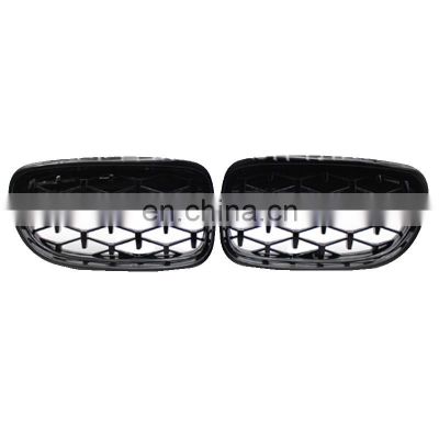 Car All black Front Grill Bumper Grille Diamond Kidney Racing Grilles For BMW E90 LCI 3 Series Sedan Wagon 2009-2011