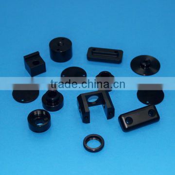 Anodized black CNC machined spare parts