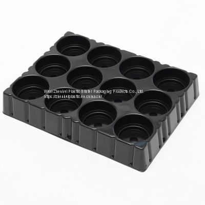 black ABS perforate blister packaging protective punch plastic blister trays