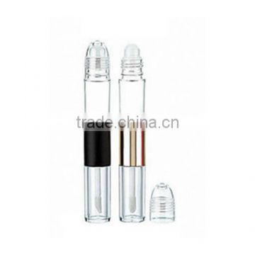 4 ml Duo lip gloss Case w/ roller ball and doe foot applicator (594PB-HG346A)