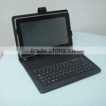 10.1inch Keyboard leather case with USB/Micro USB for Tablet PC
