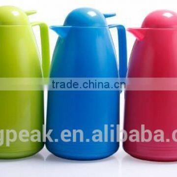 2015 New Product 1L glass refill vacuum flask /Plastic thermo flask /Vacuum coffee pot with glass liner very good design