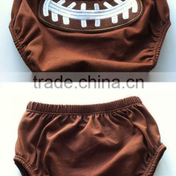 football brown organic cotton bloomer girl baby diapers underwear