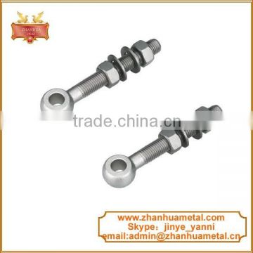 Forged lifting long eye bolt with nut and washer