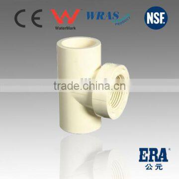 CPVC DIN STANDARD FITTINGS REDUCED FEMALE THREADED TEE