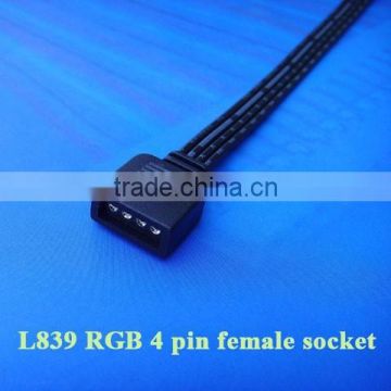365nm uv black light fixtures RGB connector 4 pin flat wire extension cable