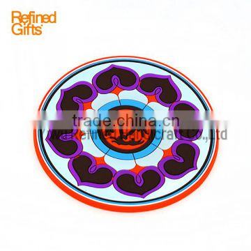 Promotional gifts Flower Soft Pvc Bespoke Coasters High Quality Water Cup Pad
