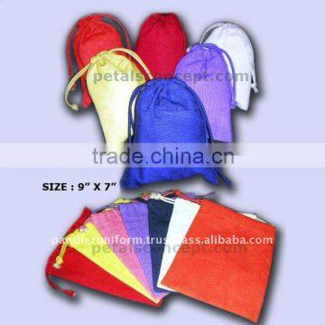 Eco friendly cotton drawstring bag