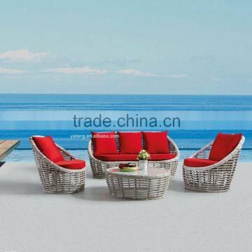 SGS Certified Wicker Furniture PE Rattan Outdoor Furniture Modular Sofa Sets