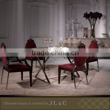 AT07 Handmade Dinning Table Stainless Steel Stand from JL&C Luxury Furniture Latest Designs 2015 (China Supplier)