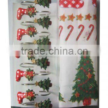 100% polyester bathroom shower curtain ,Christmas shower curtain