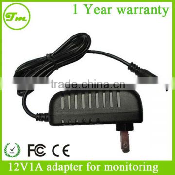 New 12V 1.25 A with display lights wall plug power adapter for LCD Monitor
