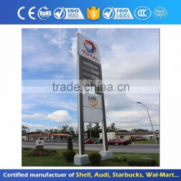 Gas Station Used Advertising Pylon Logo Led Sign Totems