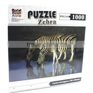 Paper Jigsaw Puzzle 1000pcs Customized Wild Animal Patterns