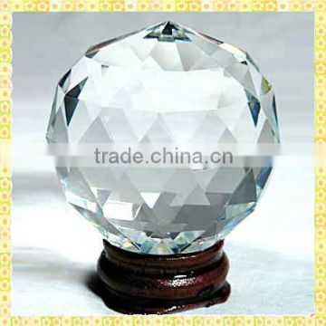Hot Sale Clear Crystal Faceted Ball For Home Decorations