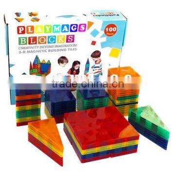 Playmags New Magnetic Building Tile Blocks Magna Tiles