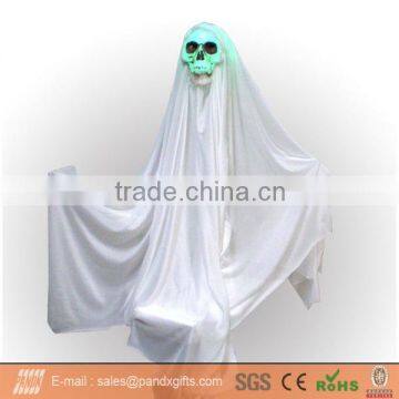 GHOST STAKE 3'H 3 COLOR CHANGING LED IN SKULL HEAD FOR GARDEN YARD DECORATION