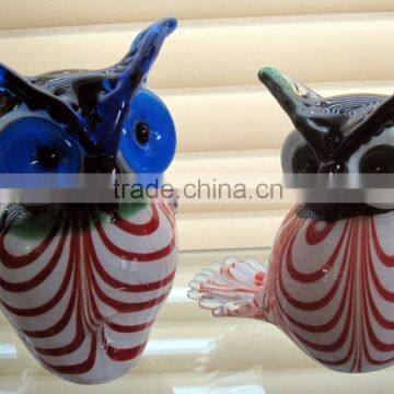 Murano glass cute owl for home decoration