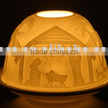 porcelain candle holder-Dome shope-BC007-06016