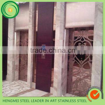 SUS 201 316 304 Elevator Door Decorative Stainless Steel Sheet for 8k Mirror Etched Stainless Steel Sheet