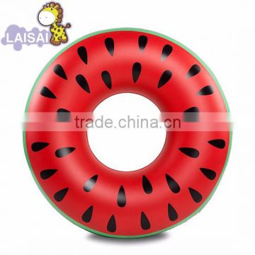 custom plastic inflatable watermelon swim ring