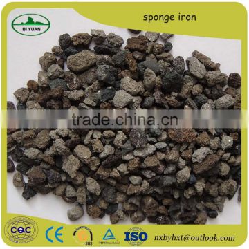 Activated iron content sponge iron/sponge iron