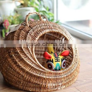 hotsale handmade wicker pet cat house cage pet cage manufacturers with cushion