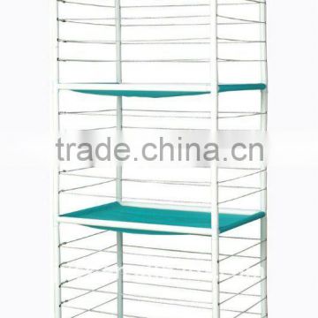 S6211 3-Tier metal ball storage rack with rubber band guardrail