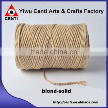 Quality blond solid cotton thread solid colour bakers twine
