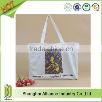 Promotional customized natural recycled cotton tote eco shopper bags