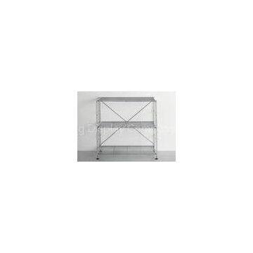 Storeroom Metal Display Stands With 3 Shelf , Chrome Plating