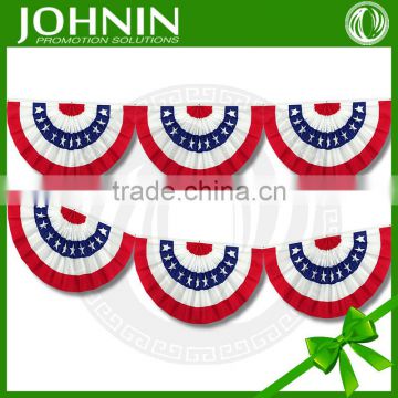 100 D polyester silk screen printing American Flag Style Patriotic Old SWAG Bunting