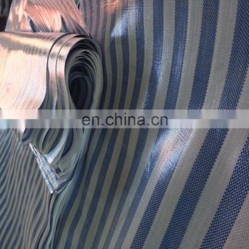 color strip sun shade mesh pe tarp,custom white/blue pe tarp
