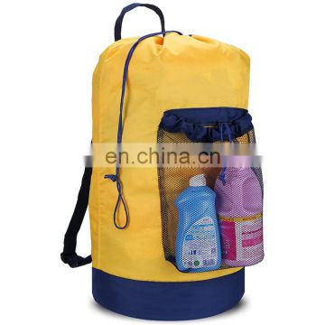 Yellow laundry bag with straps washable  dirty laundry bag Oxford cloth laundry bag