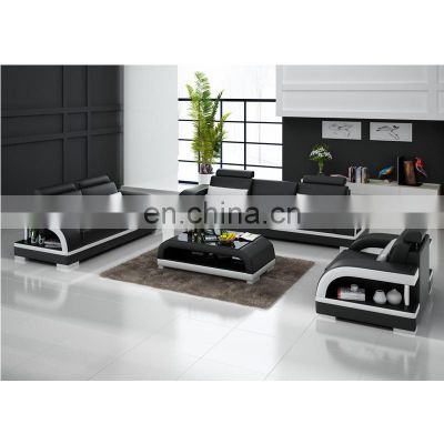 modern sectional genuine leather 7 6 5 4 3 seater sofa set