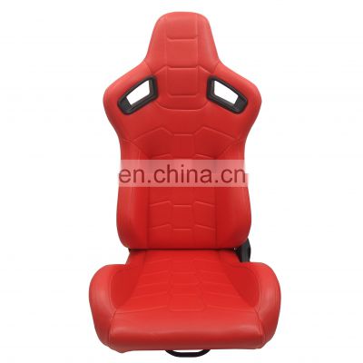 Adjustable PVC turtle back design custom LOGO suede Universal bucket car racing seats