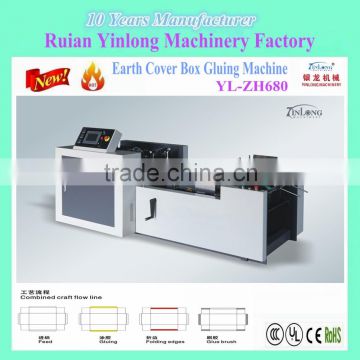 Cardboard Box Gluing Machine,Earth Cover Box Gluing Machine YL-ZH680 with temperature controller
