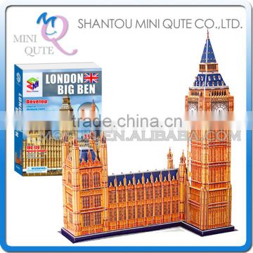 Mini Qute London Big Ben building block world architecture 3d paper diy model cardboard jigsaw puzzle educational toy NO.B568-1