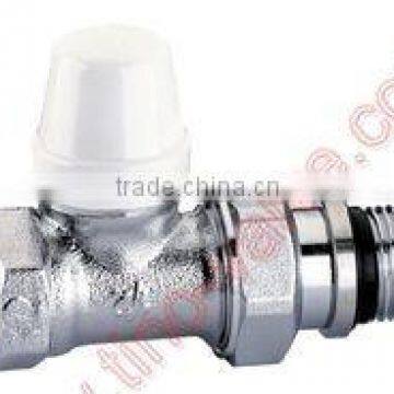 chromed straight manual lockshield valve