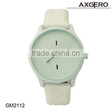 Hot selling nice design custom silicone rubber watch, beautiful white watch , watches for girls
