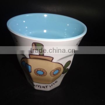 Double sided melamine plastic cups for kids