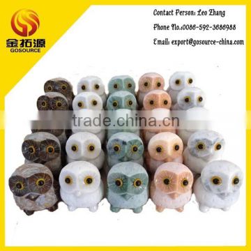 stone owl statues carving