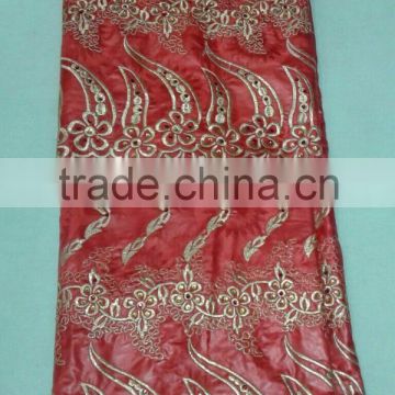 coral embroidery design women wear bazin riche fabric fashion dashiki fabric with stone