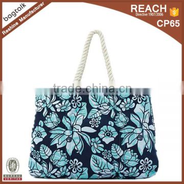 CB524 Beautiful Canvas Drawstring Shopping Bag Recyclable Print Handbag
