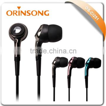 Deep bass in ear earphone with colored ornaments
