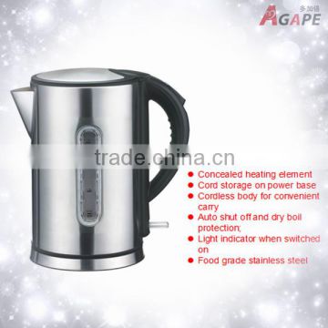 1800W 1.8L Electric Stainless Steel Water Kettle Luxury Food Grade Rapid Heating WithTransparent Water Level Gauge AEK-402