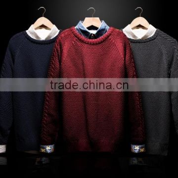 2015 mens winter warm keeping colorful pullover thick sweater