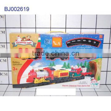 happy kids christmas train toys train battery operated plastic slot toy